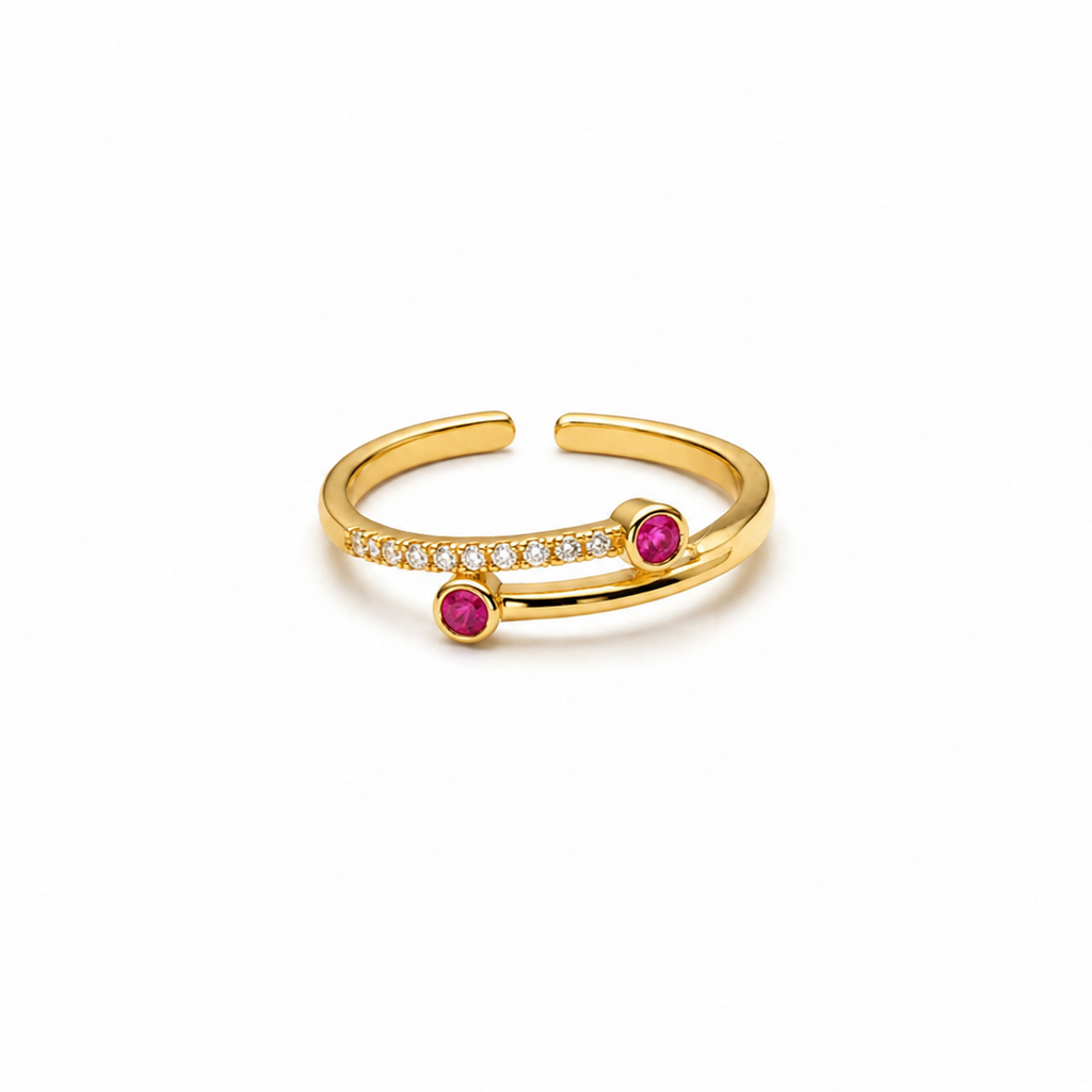 Rhea Ruby Wrap Adjustable Ring