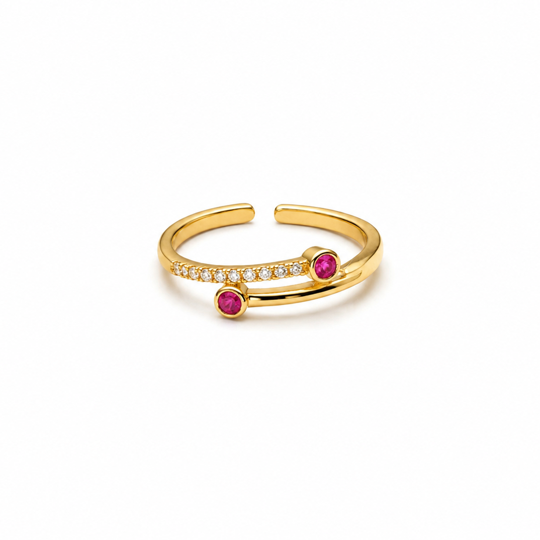 Rhea Ruby Wrap Adjustable Ring