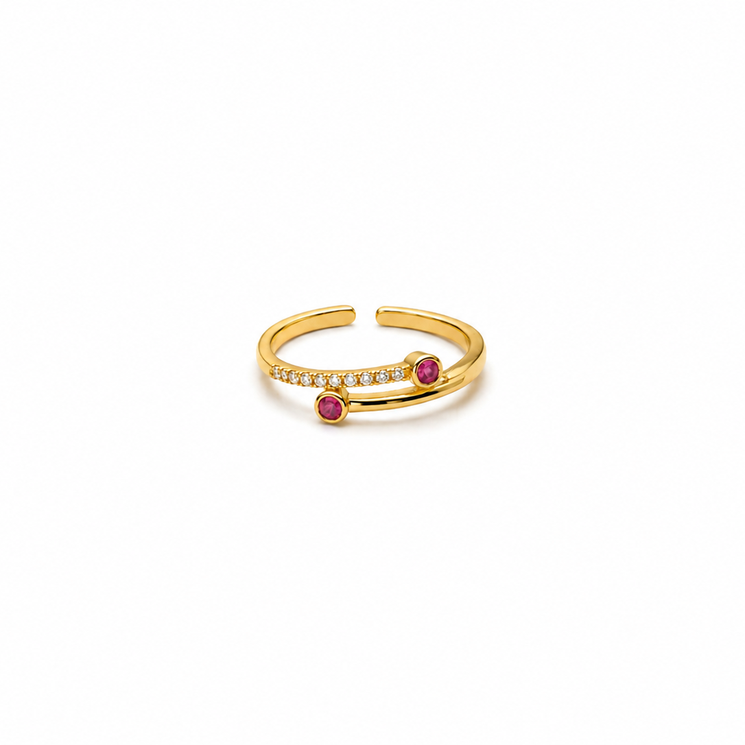 Rhea Ruby Wrap Adjustable Ring