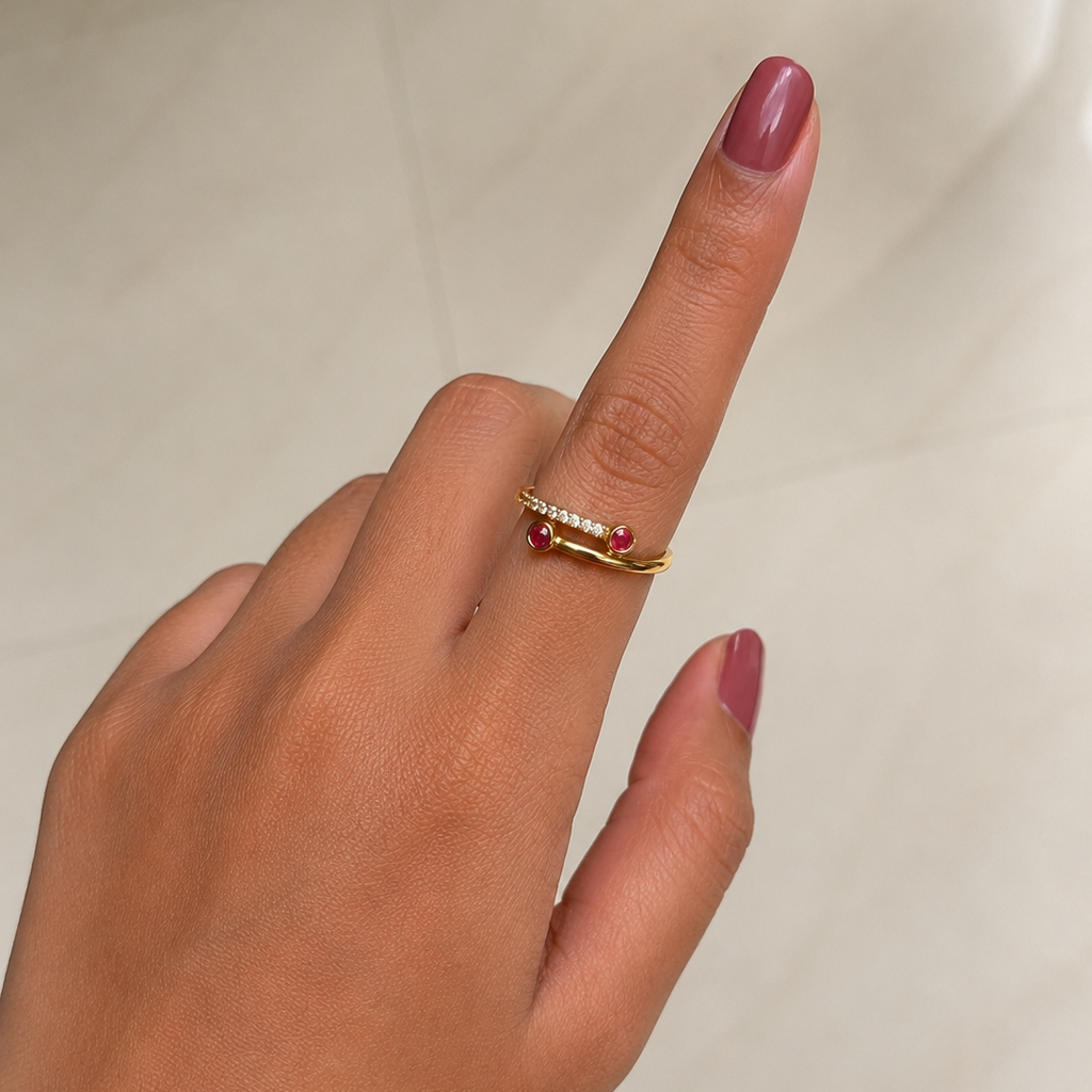 Rhea Ruby Wrap Adjustable Ring