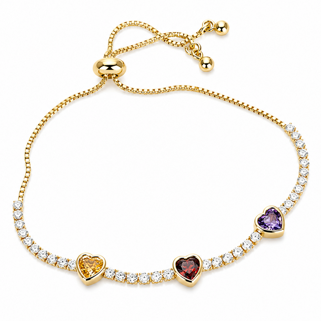 Amelia Heart Charm Bracelet