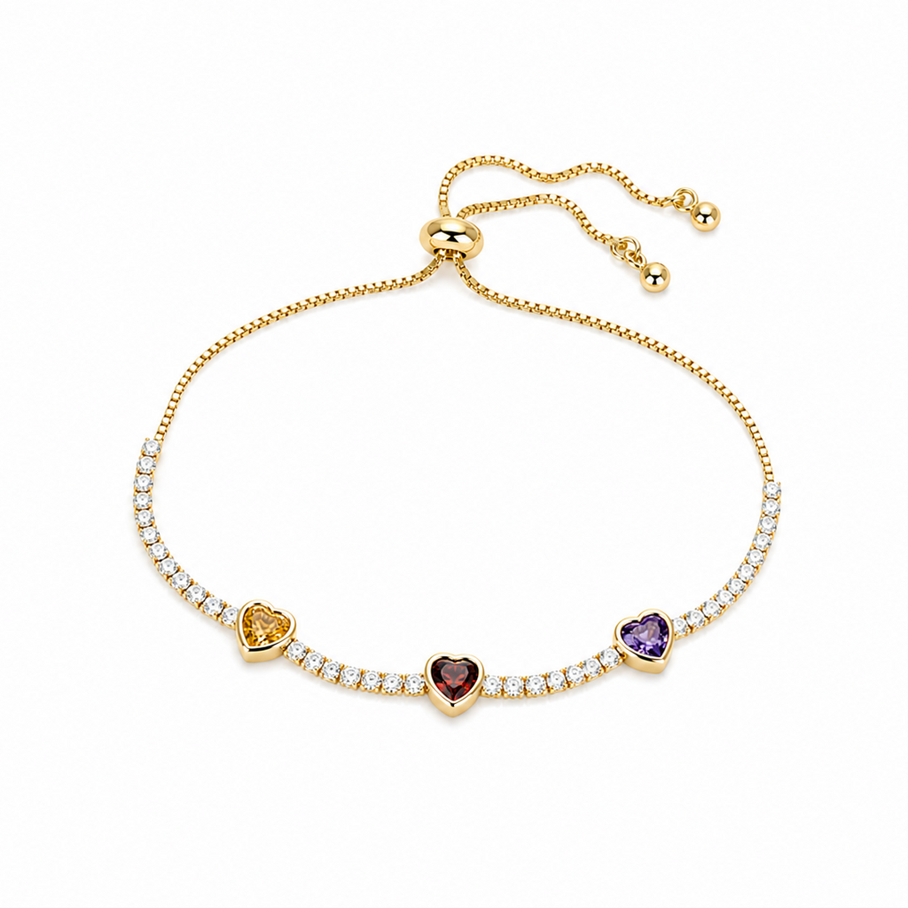 Amelia Heart Charm Bracelet