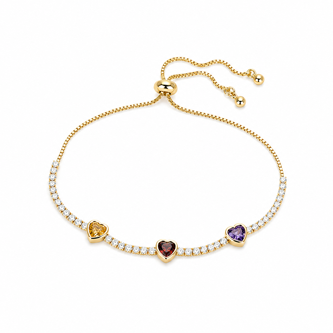 Amelia Heart Charm Bracelet