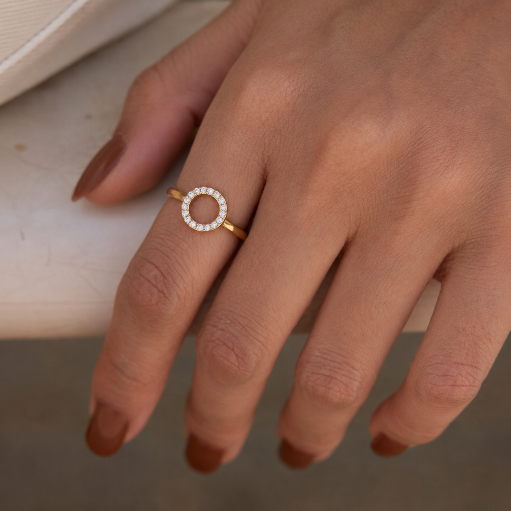 Seraphine Open Circle Adjustable Ring