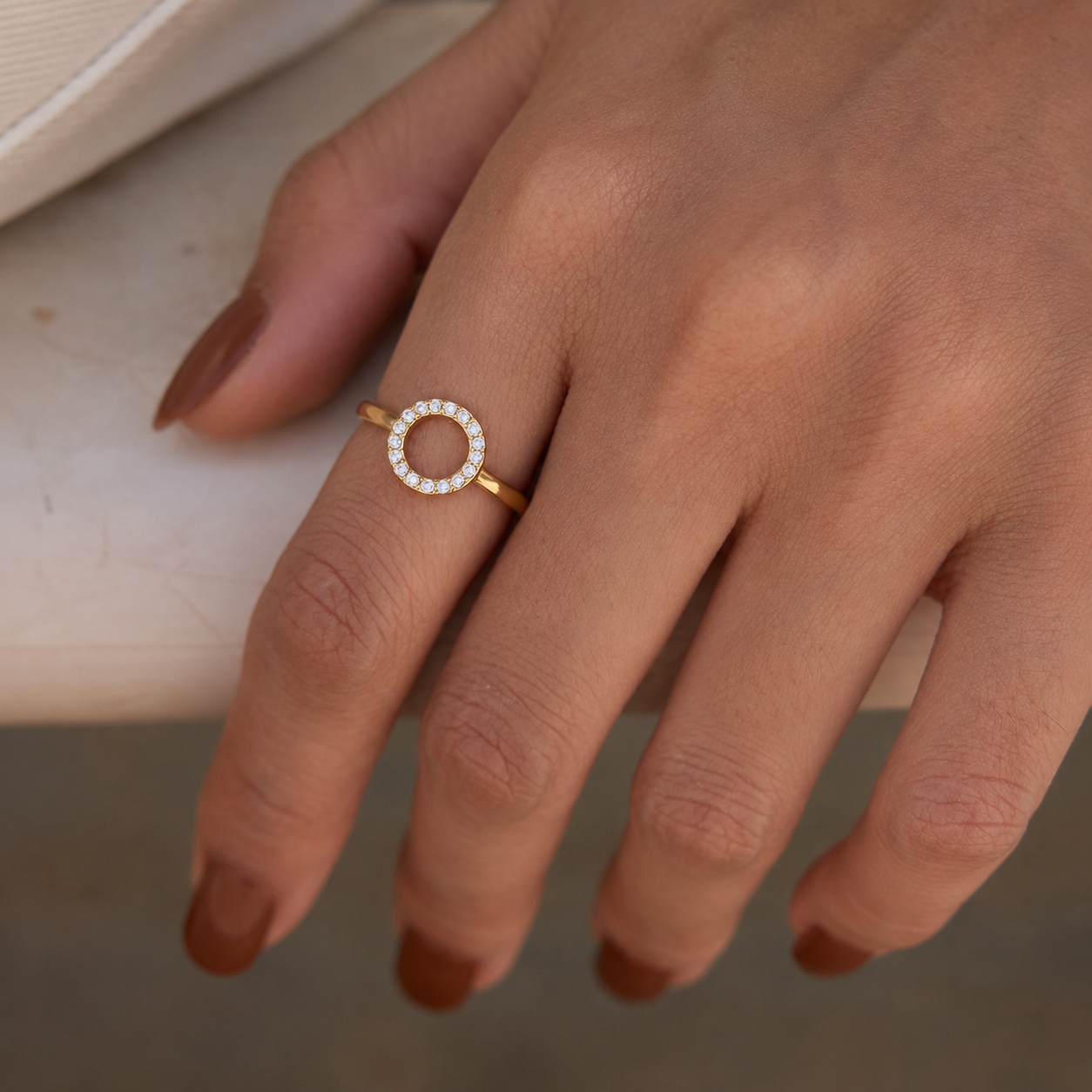 Seraphine Open Circle Adjustable Ring