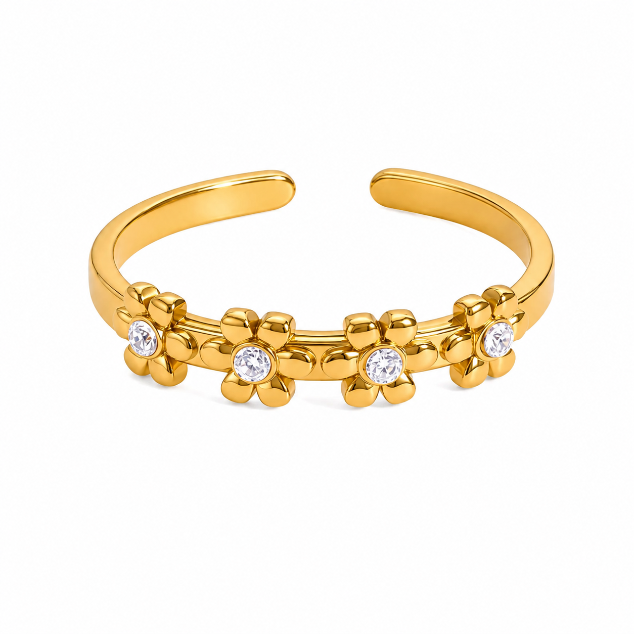 Rosalie Floral Adjustable Ring