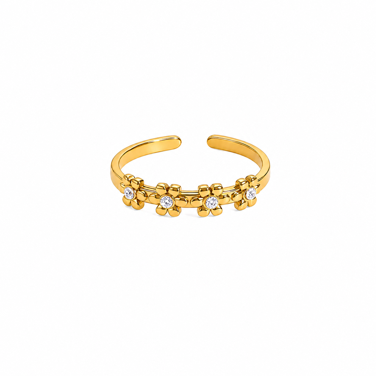 Rosalie Floral Adjustable Ring