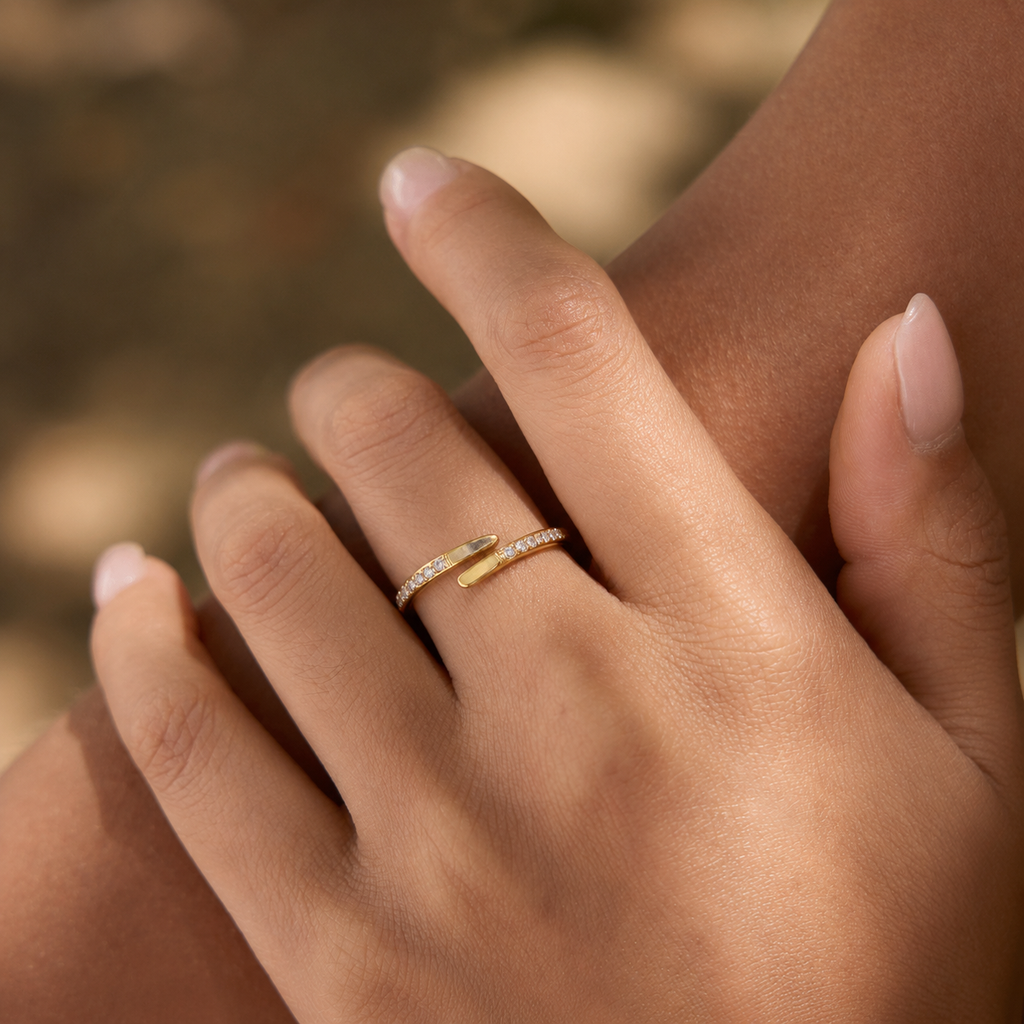 Lucienne Open CZ Adjustable Ring