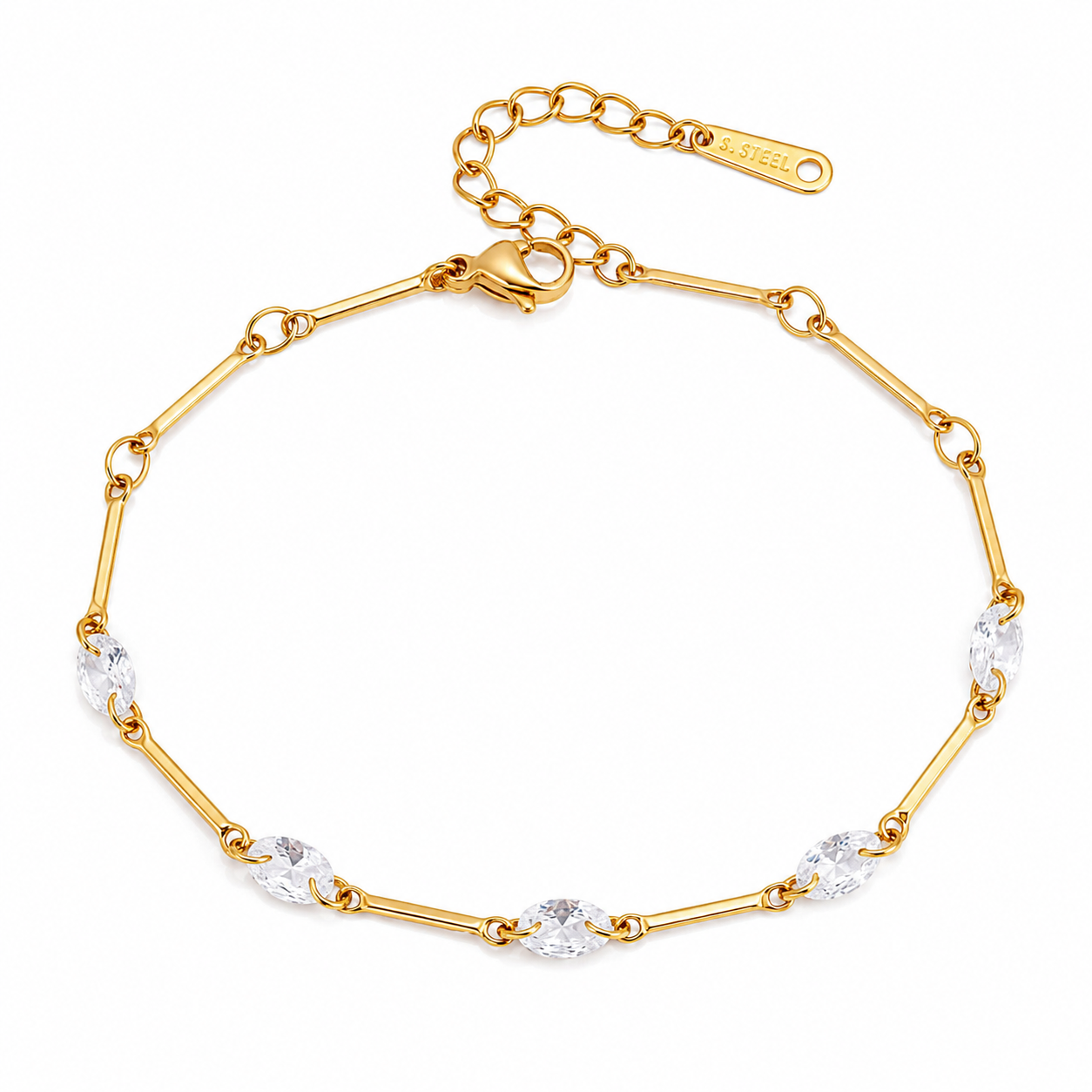 Amélie Marquise Crystal Link Bracelet