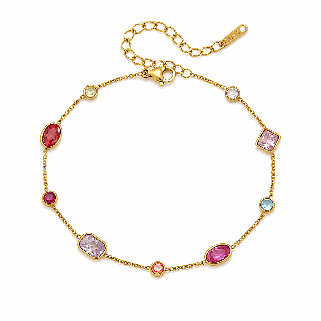 Florence Multi Gem Adjustable Bracelet