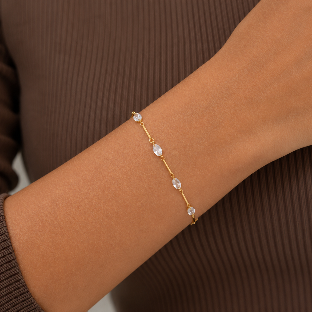 Amélie Marquise Crystal Link Bracelet