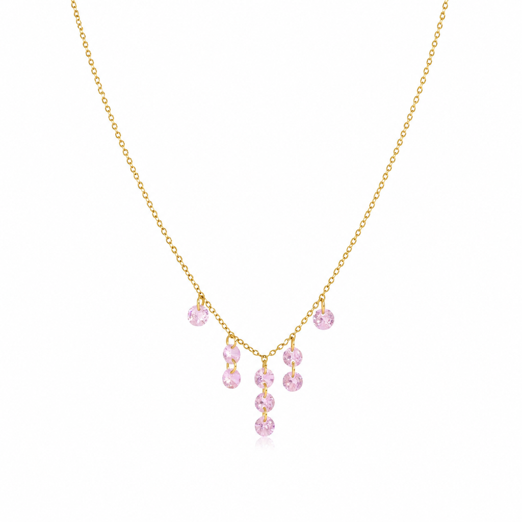 Colette Pink Cascade Necklace