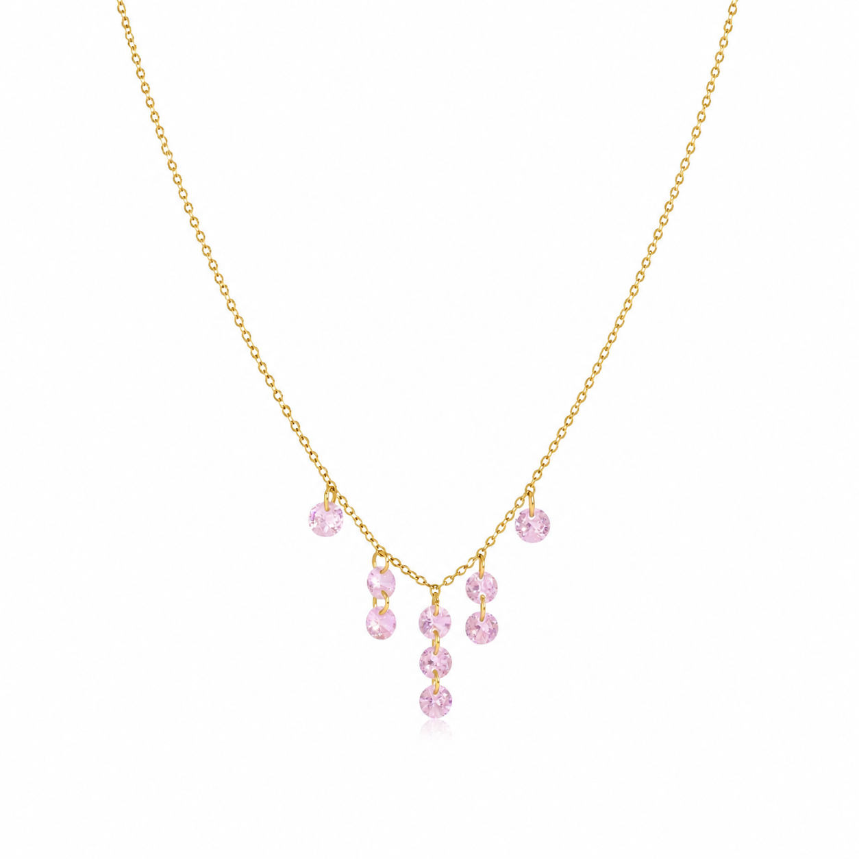 Colette Pink Cascade Necklace