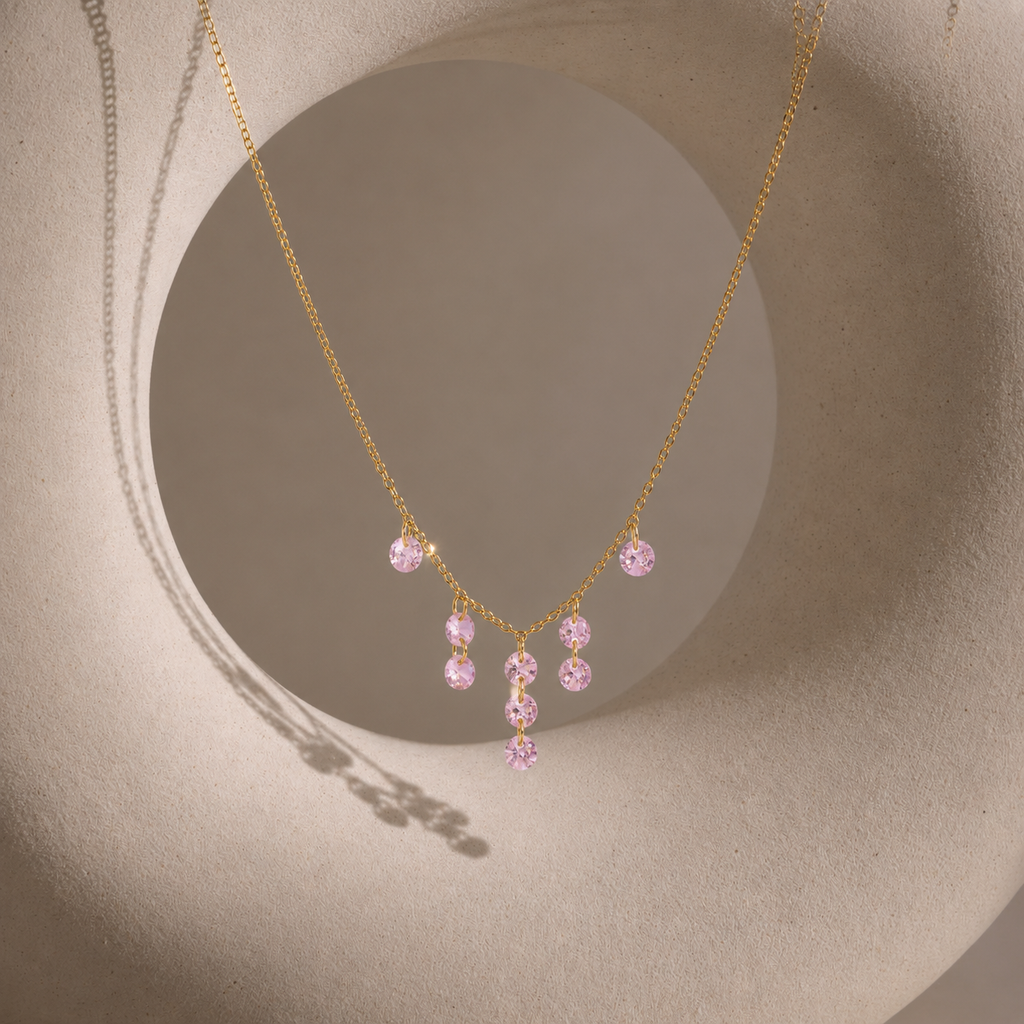 Colette Pink Cascade Necklace