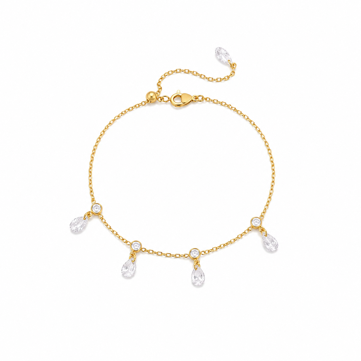 Margot Teardrop Charm Adjustable Bracelet