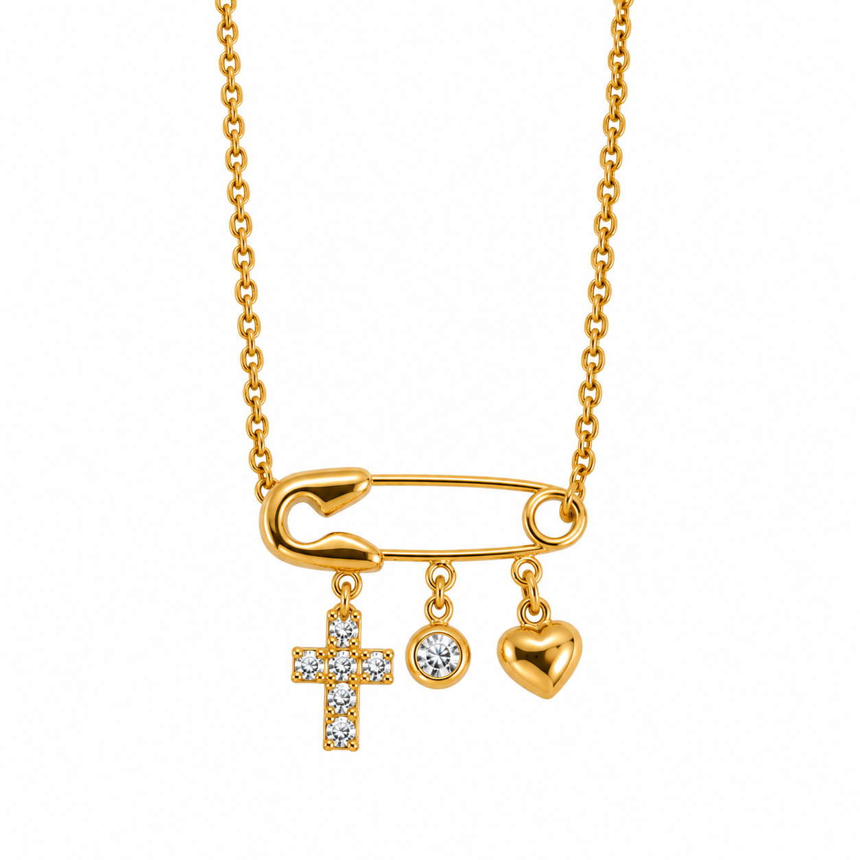 Celeste Cross Charm Necklace