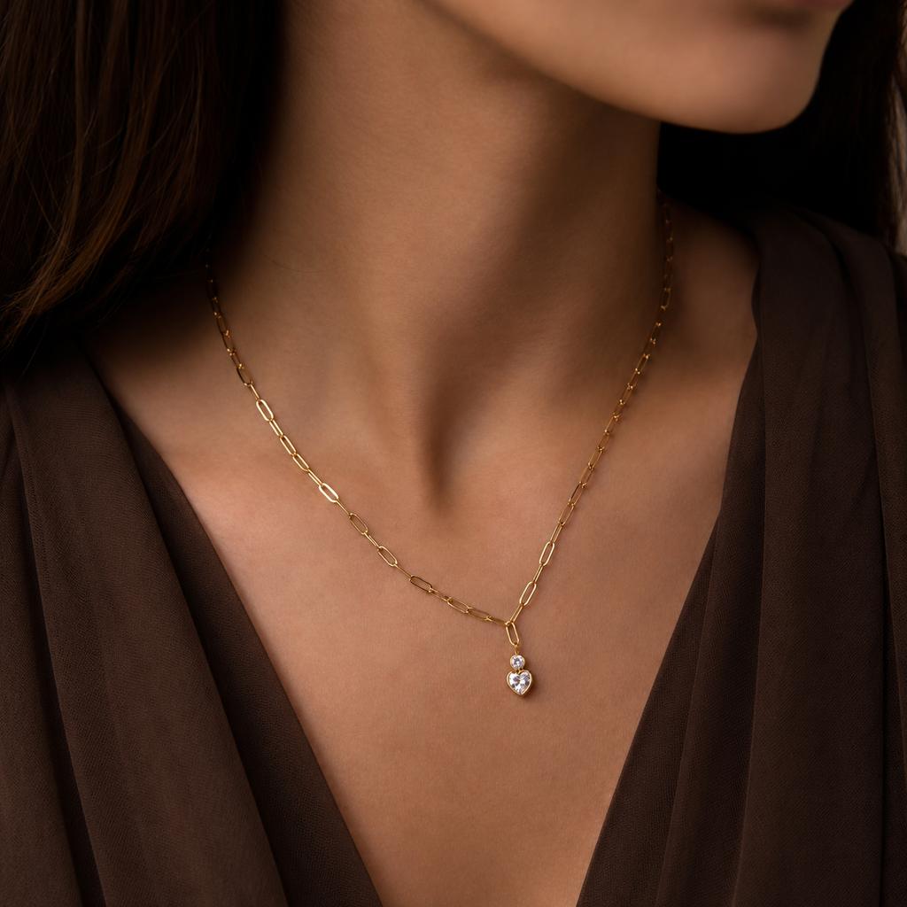 Vivienne Heart Drop Necklace