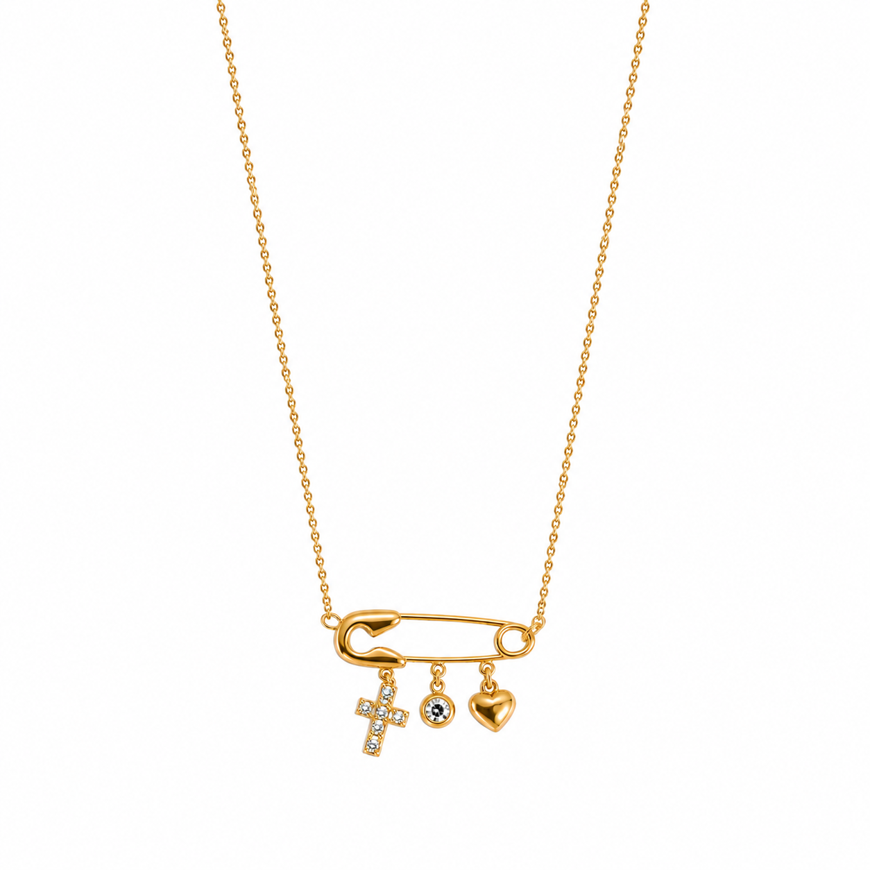 Celeste Cross Charm Necklace