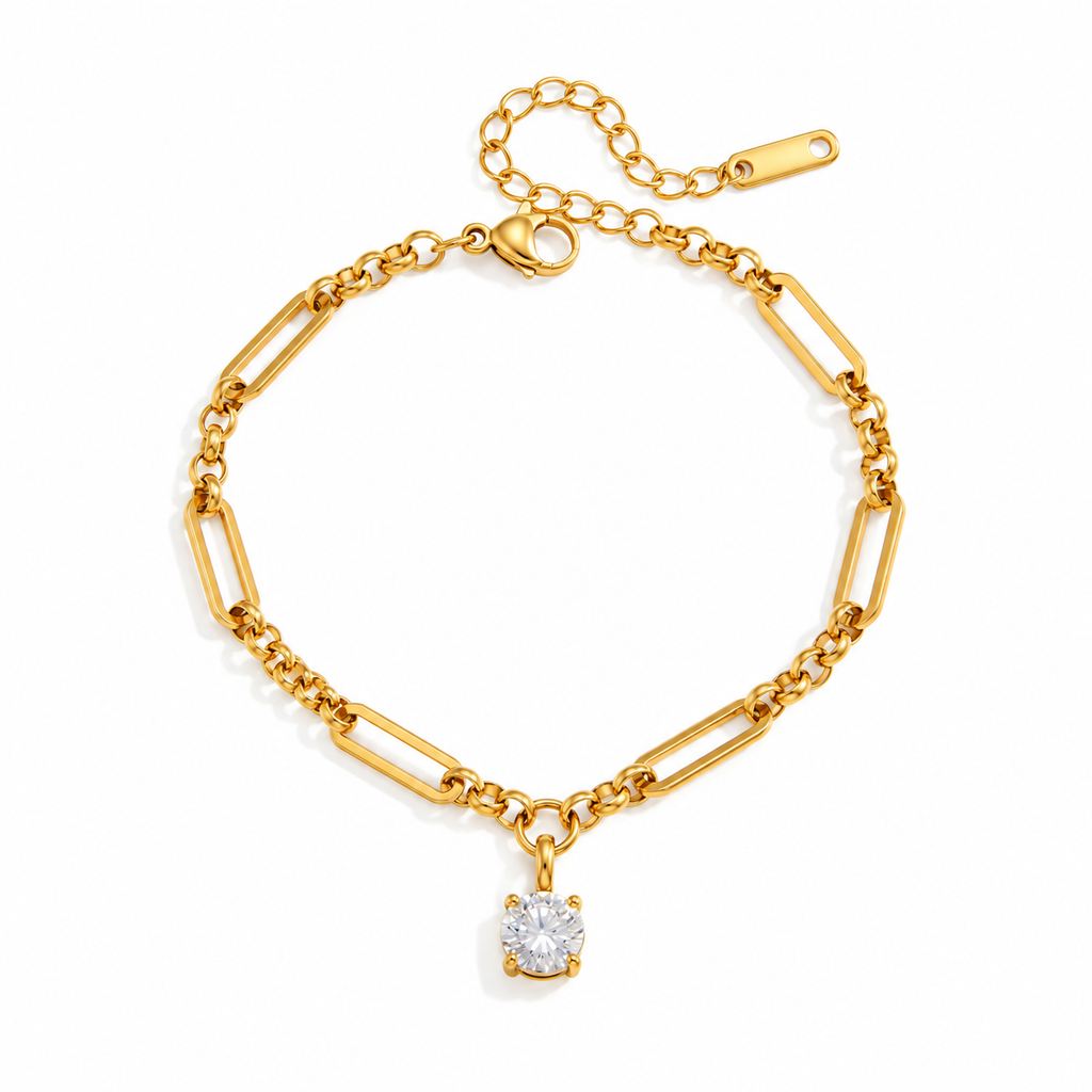 Clara Solitaire Link Bracelet