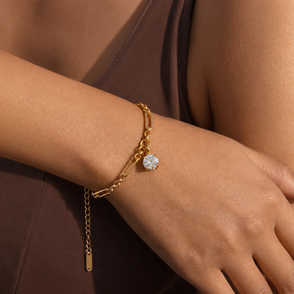 Clara Solitaire Link Bracelet