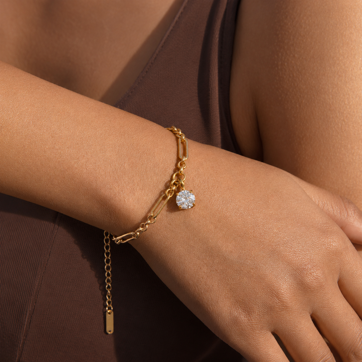 Clara Solitaire Link Bracelet