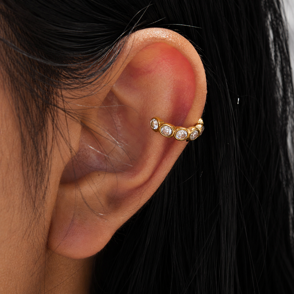 Myra CZ Pave Hoop Ear Cuff