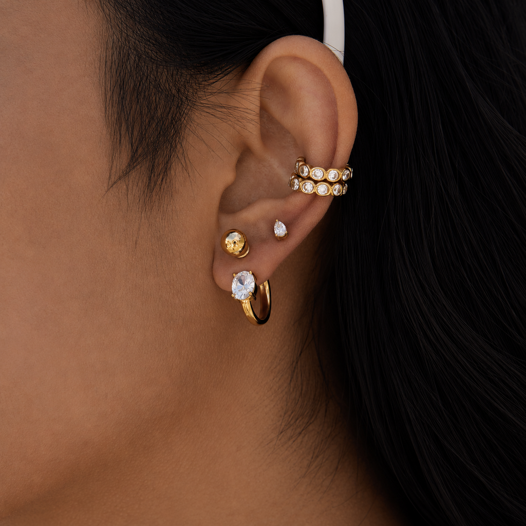 Myra CZ Pave Hoop Ear Cuff