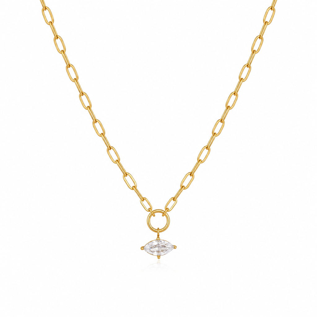 Aurélie Marquise Solitaire Necklace