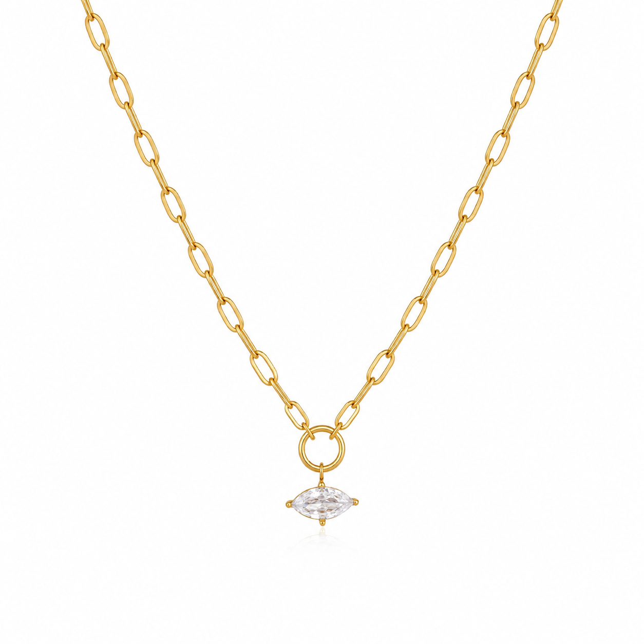 Aurélie Marquise Solitaire Necklace