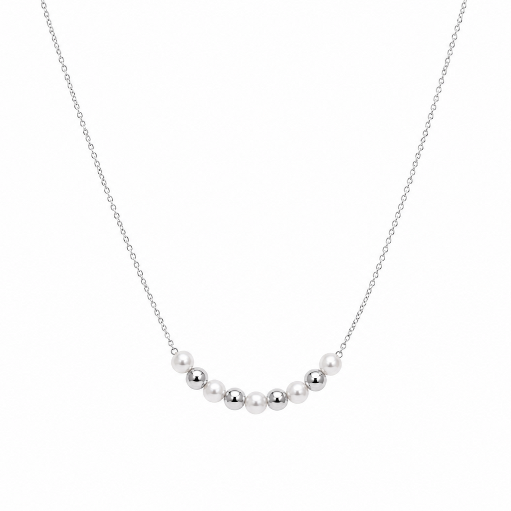 Clara Pearl Beaded Minimal Necklace