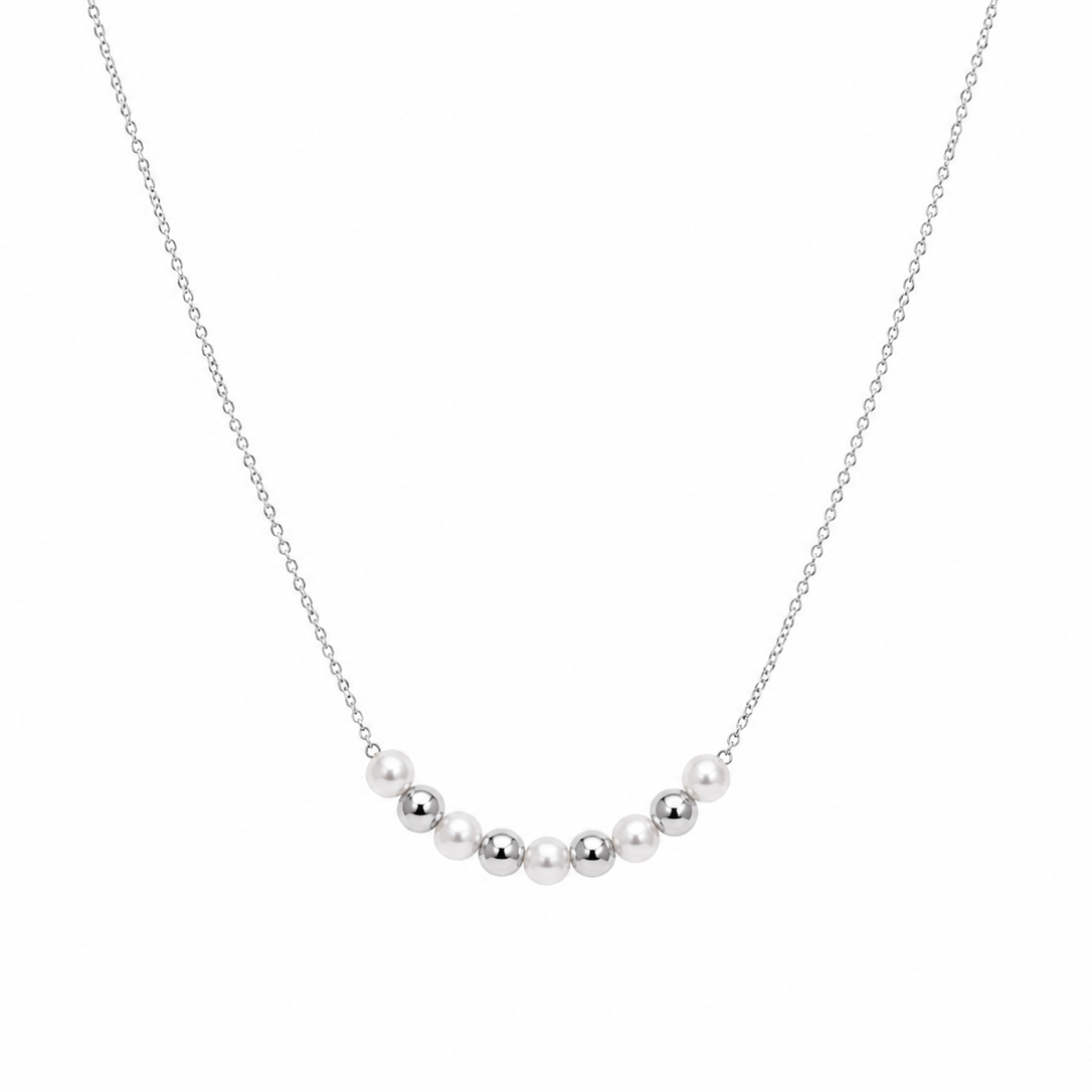 Clara Pearl Beaded Minimal Necklace