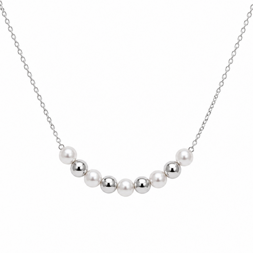 Clara Pearl Beaded Minimal Necklace