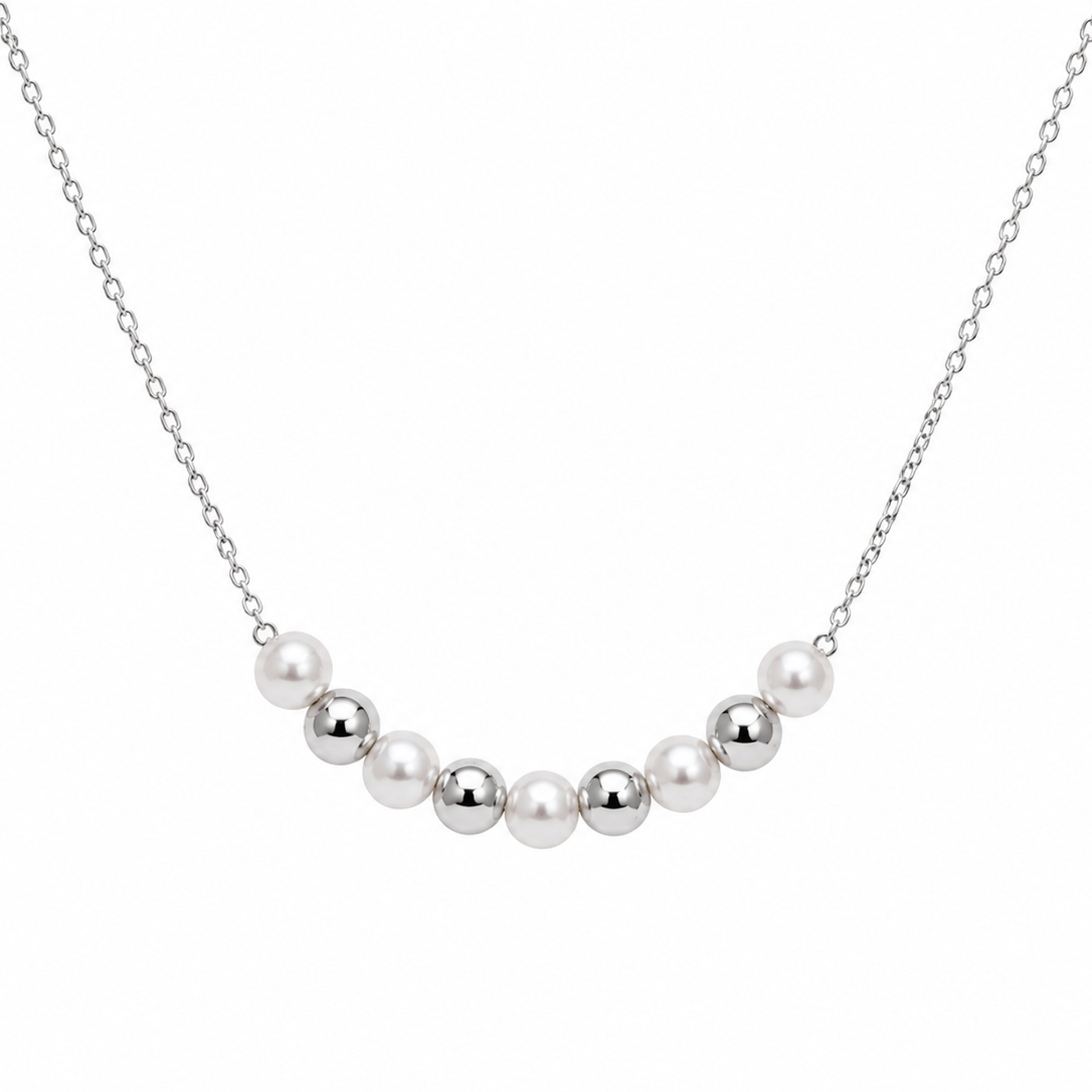 Clara Pearl Beaded Minimal Necklace