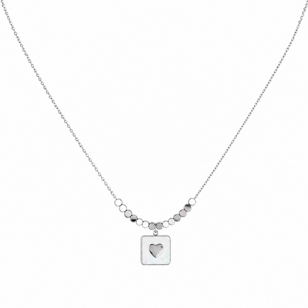 Isabella Mother of Pearl Heart Necklace