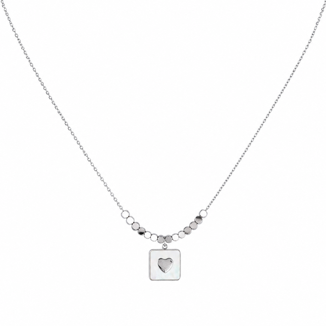Isabella Mother of Pearl Heart Necklace