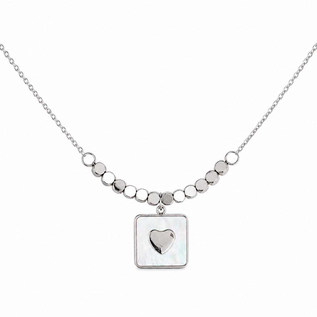 Isabella Mother of Pearl Heart Necklace