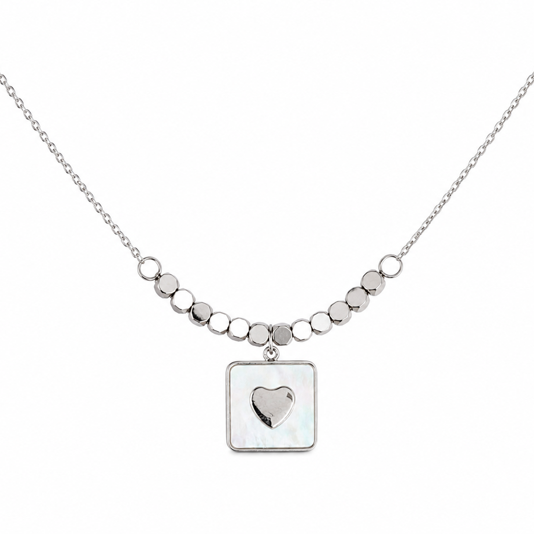 Isabella Mother of Pearl Heart Necklace