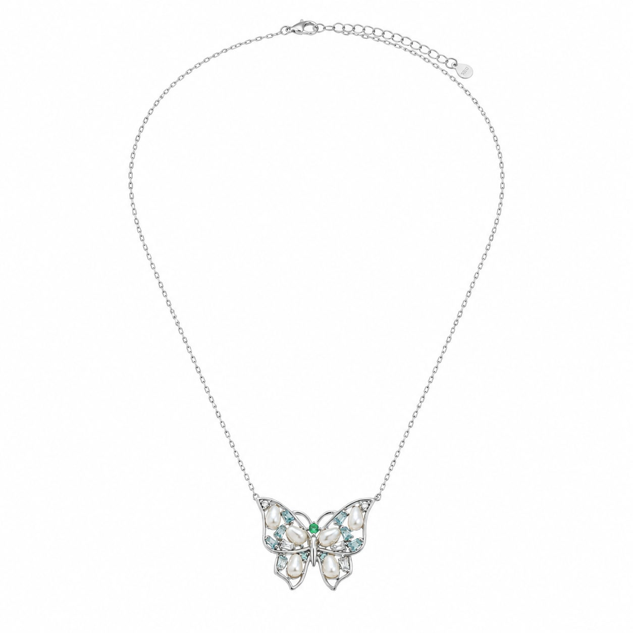 Elena Pearl Butterfly Statement Necklace