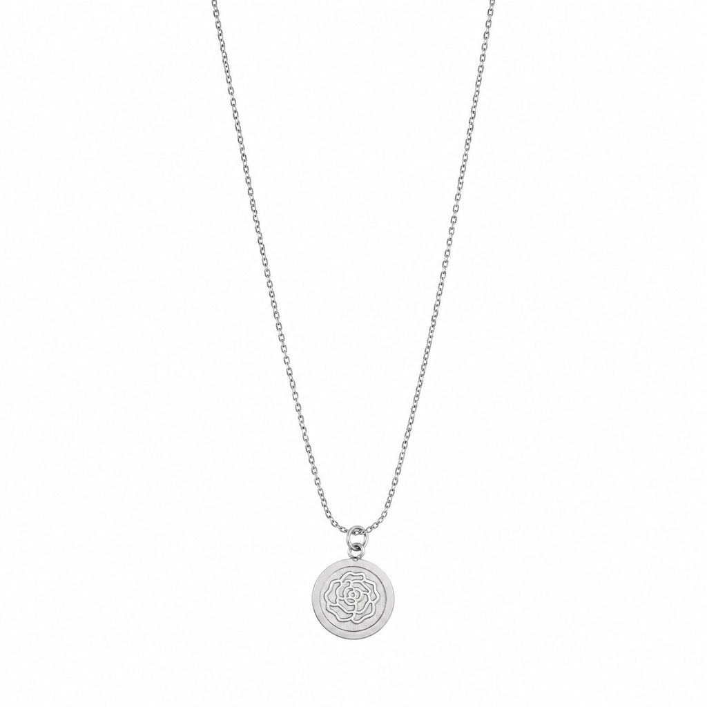 Rosalie Rose Engraved Necklace