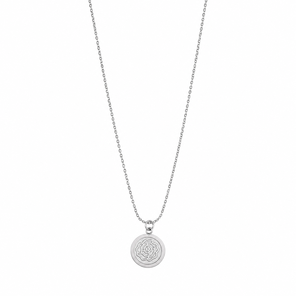 Rosalie Rose Engraved Necklace