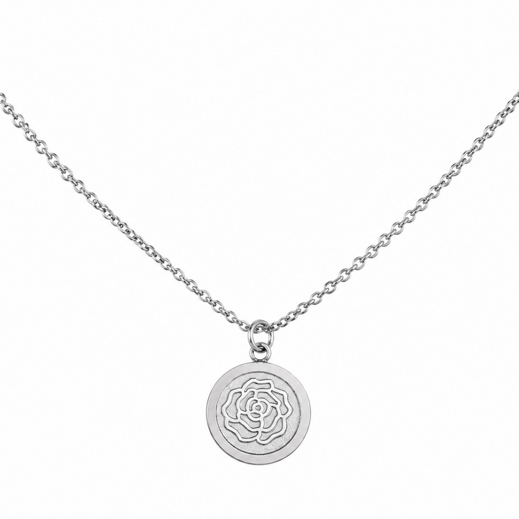 Rosalie Rose Engraved Necklace