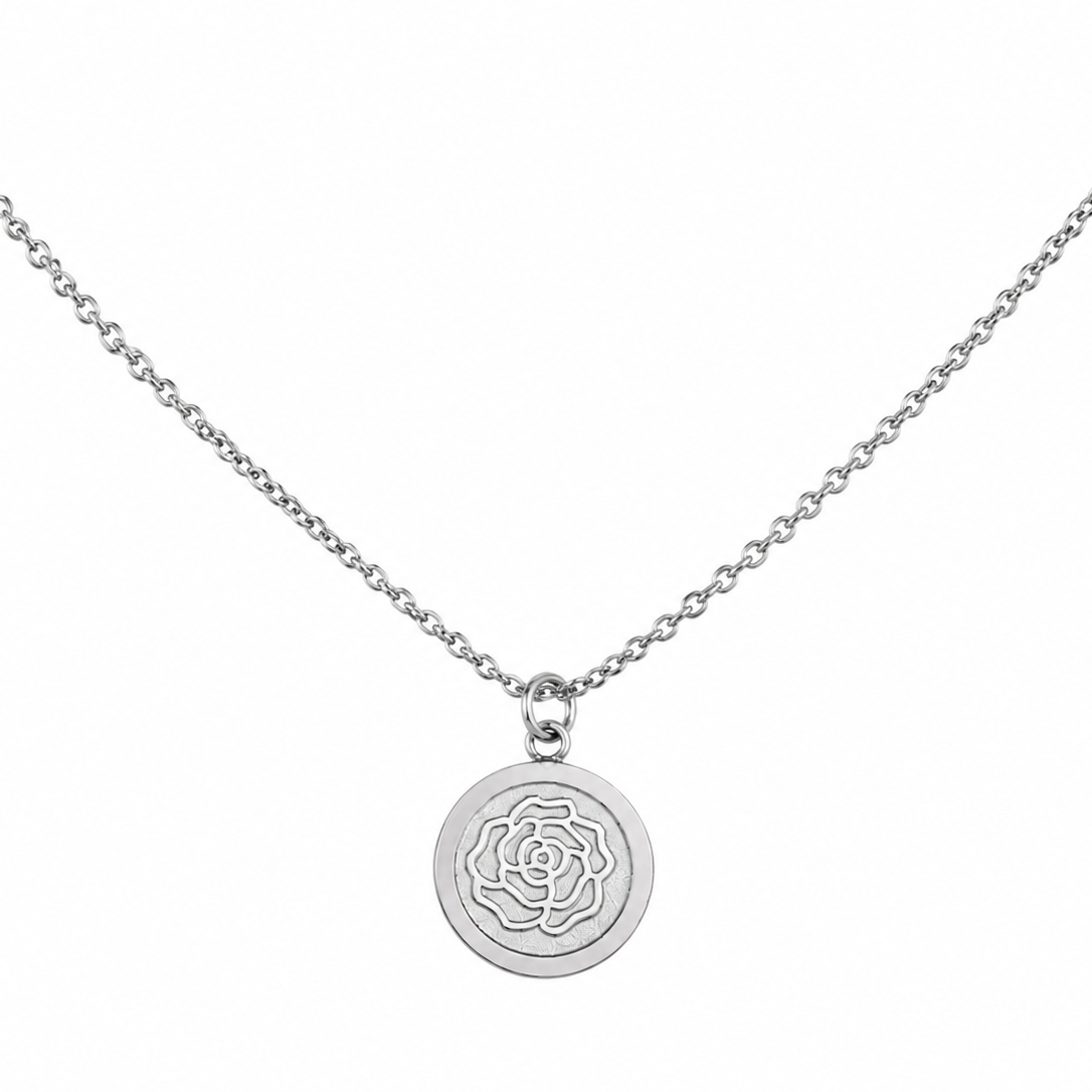 Rosalie Rose Engraved Necklace