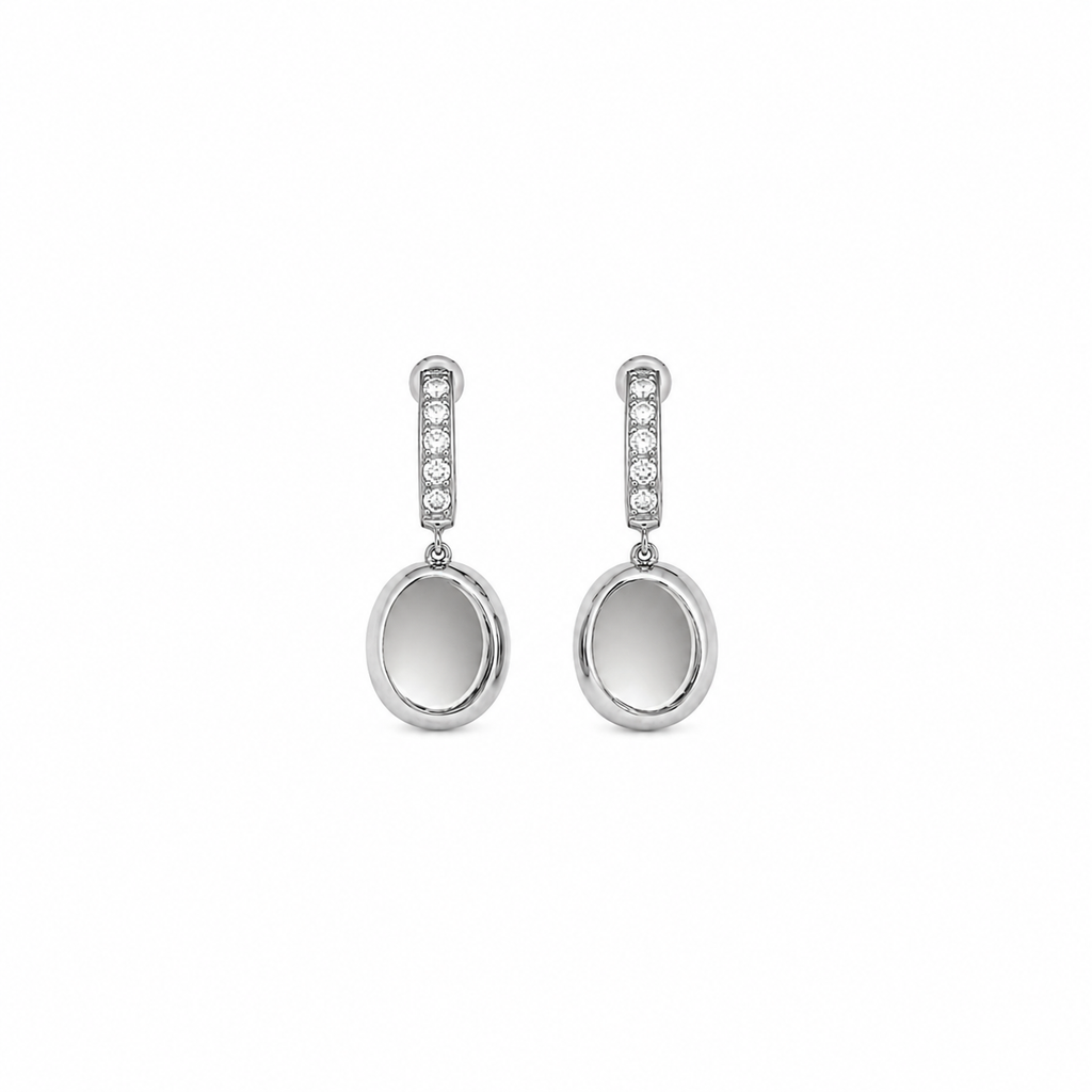 Elodie CZ Oval Drop Earrings