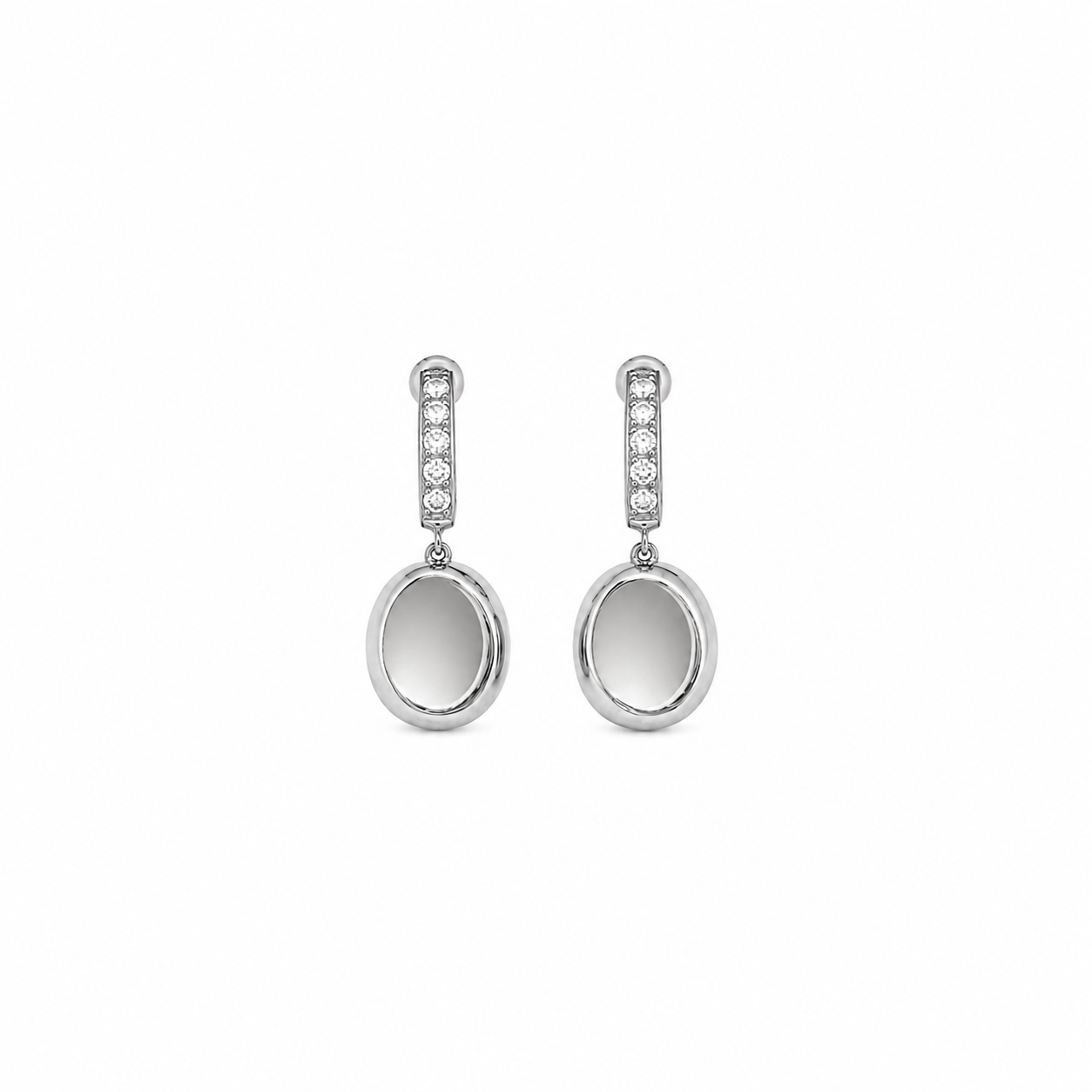 Elodie CZ Oval Drop Earrings