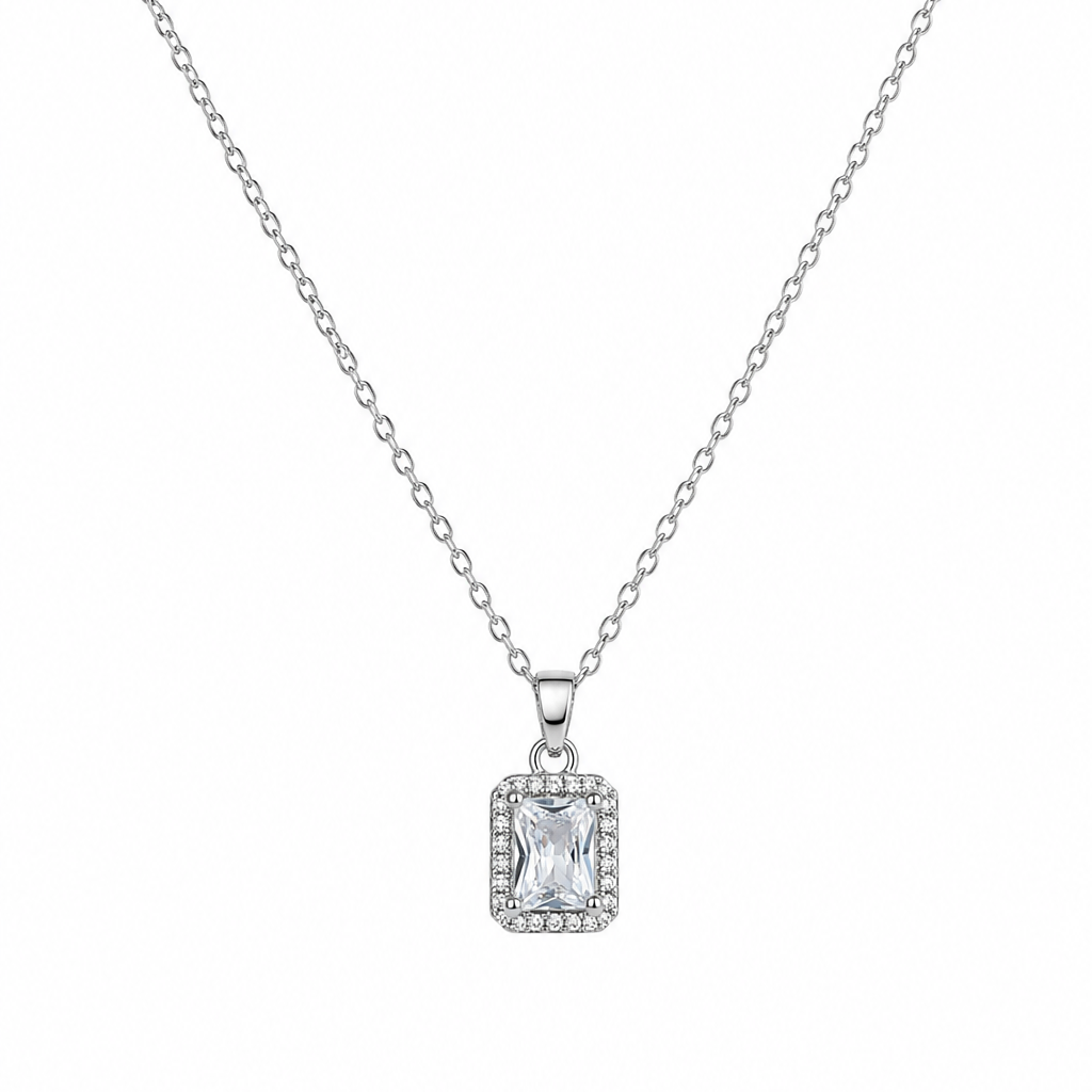 Nora Emerald Cut Cubic Zirconia Necklace