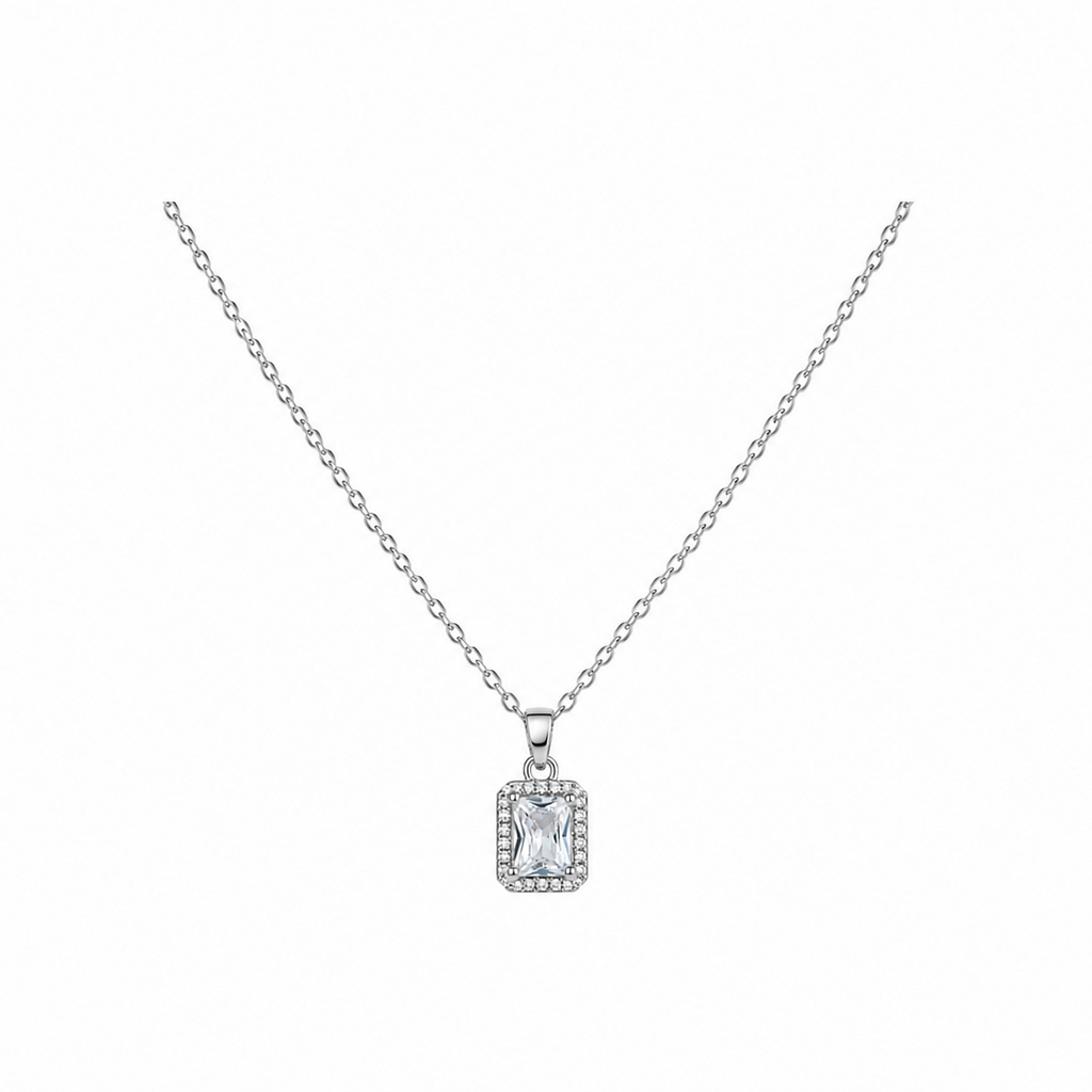 Nora Emerald Cut Cubic Zirconia Necklace