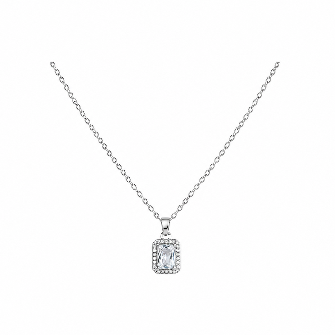Nora Emerald Cut Cubic Zirconia Necklace