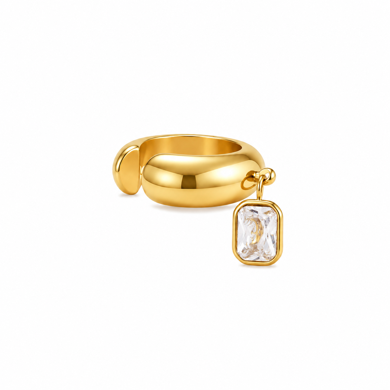 Aria Rectangle CZ Drop Ear Cuff (Left)