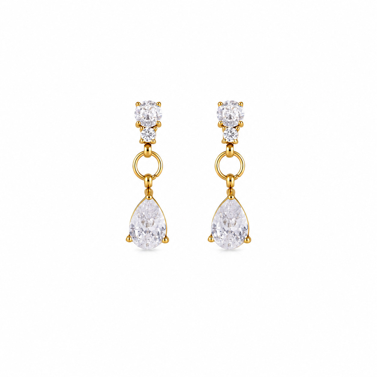 Noelle Teardrop CZ Earrings