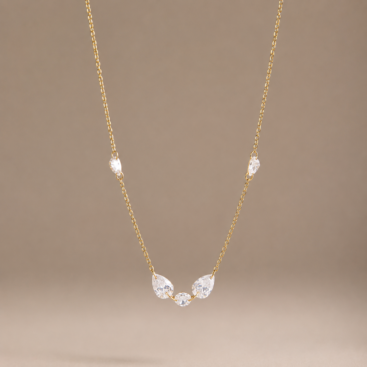 Celle Five Stone CZ Necklace